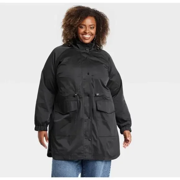 Women's Rain Jacket - Ava & Viv 1X - Picture 1 of 4